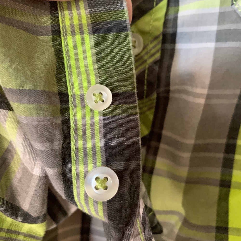 Faded Glory Boys Plaid Button-Up Shirt – Size M (8) - Picture 7 of 9